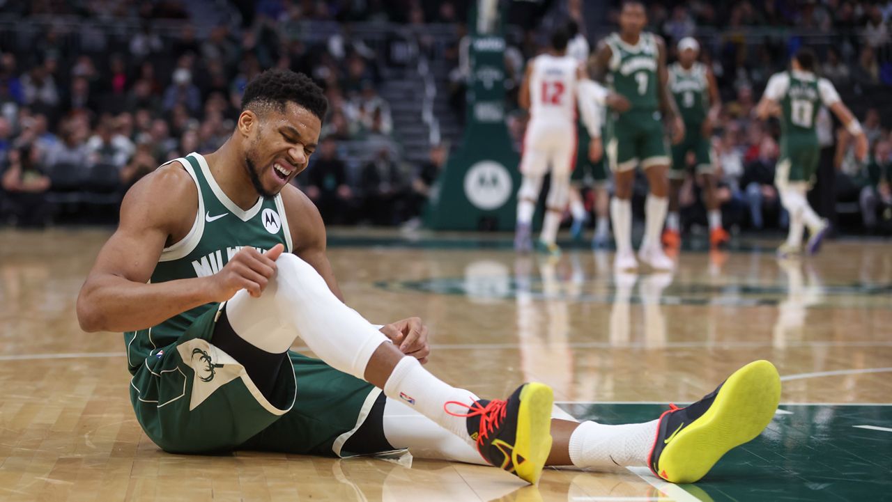 Giannis Exits Early with Right Calf Strain as Bucks Edge Pistons in Tight Win
